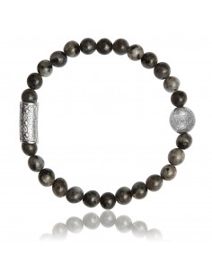 Bracelet 6 mm Grey Larvikite
