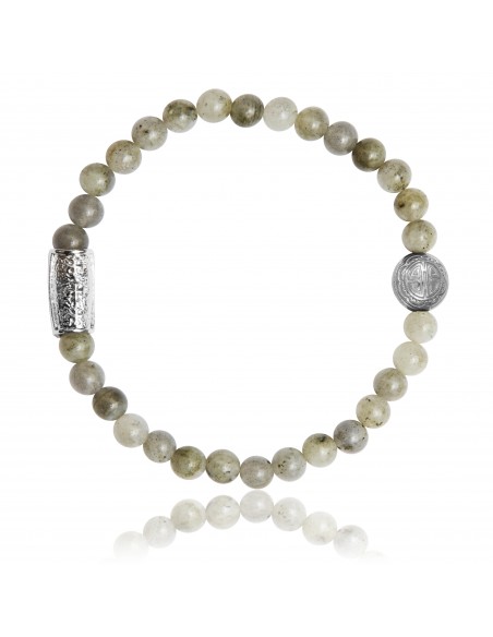 Bracelet Labradorite et Talisman 6mm