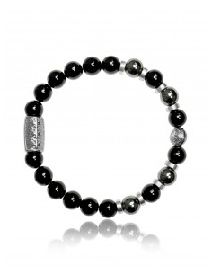 Bracelet 8mm Black Agate /...
