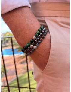 Bracelet 6 mm Hématite et Talisman de Prospérité 2