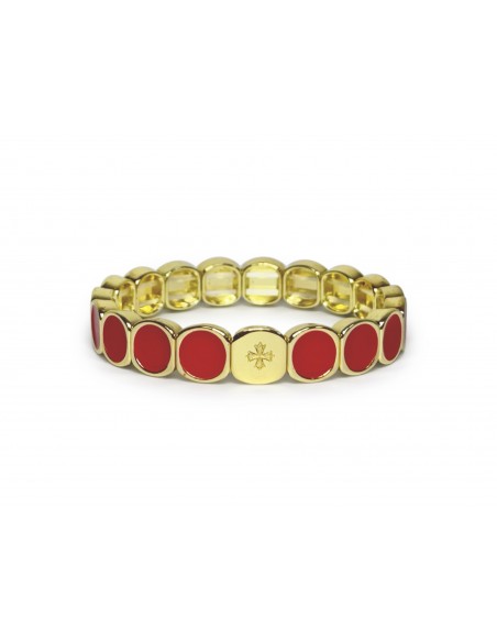 Bracelet Métal émaillé Rouge