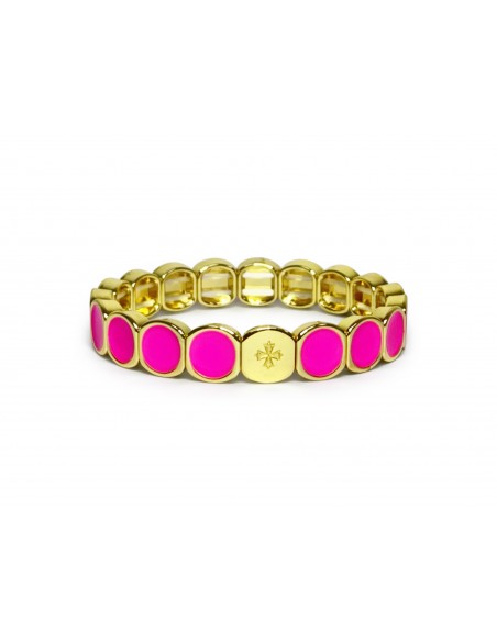 Bracelet Métal émaillé Fuschia