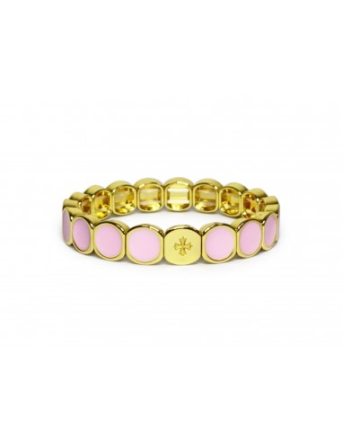 Bracelet Métal émaillé Rose Dragée