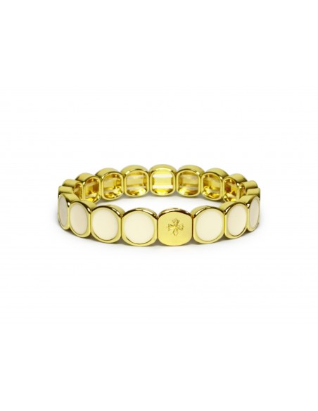Bracelet Métal émaillé Crème