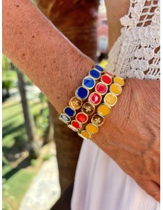 Bracelet Métal émaillé Jaune 2