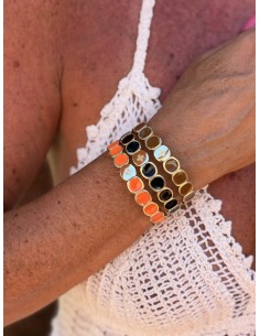 Bracelet Métal émaillé Noir 2