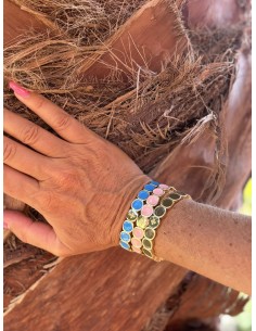 Bracelet Métal émaillé Kaki 2