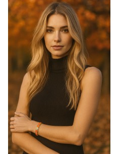 Bracelet Métal émaillé Orange 2