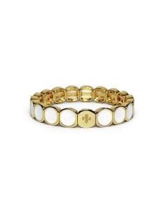 Bracelet Métal émaillé Blanc