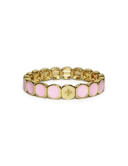 Bracelet Métal émaillé Rose Dragée
