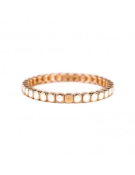 Bracelet Métal émaillé Slim Blanc