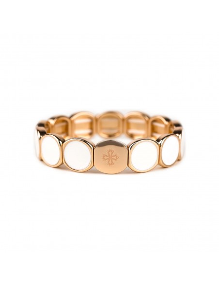 Bracelet Métal émaillé Bold Blanc