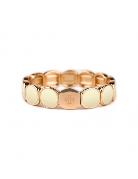 Bracelet Métal émaillé Bold Crème