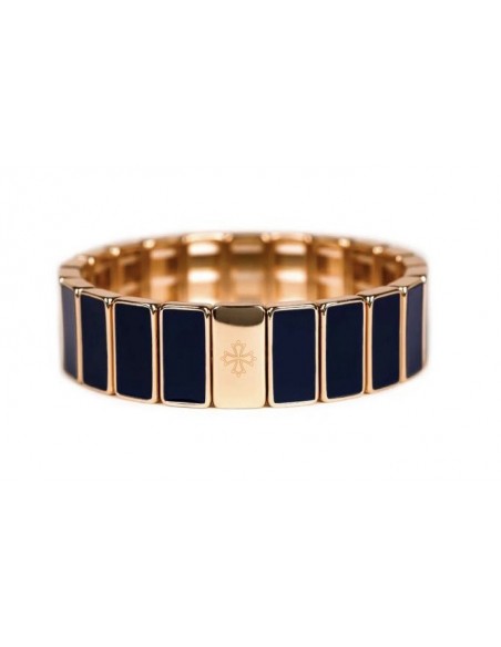 Bracelet Métal émaillé Sticks Noir