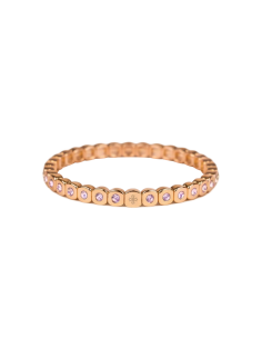Bracelet Métal émaillé Strass Rose Poudré