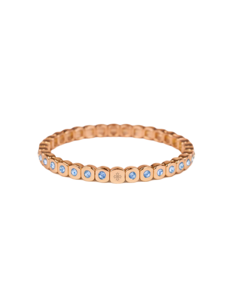 Bracelet Métal émaillé Strass Azur