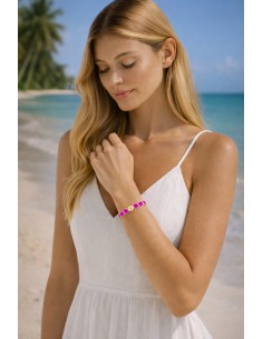 Bracelet Métal émaillé Lilas 2