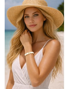 Bracelet Métal émaillé Blanc 2