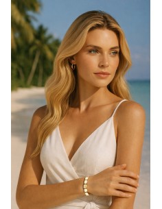 Bracelet Métal émaillé Crème 2