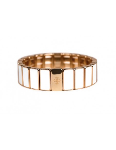 Bracelet Métal émaillé Prestige Blanc