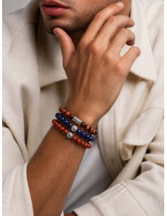 Bracelet Oeil de Tigre Rouge et Prospérité 2