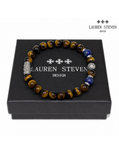 Bracelet Oeil de Tigre / Lapis Lazuli et Prospérité 2