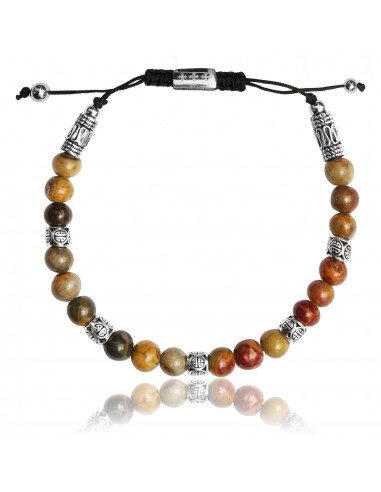 Bracelet Ajustable Shamballa Pierre Picasso et Argent