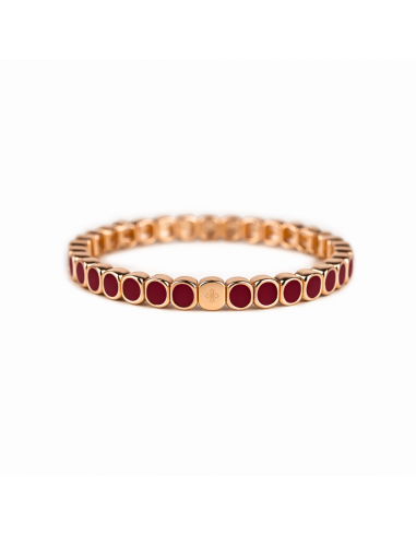 Bracelet Métal émaillé Slim Bordeaux