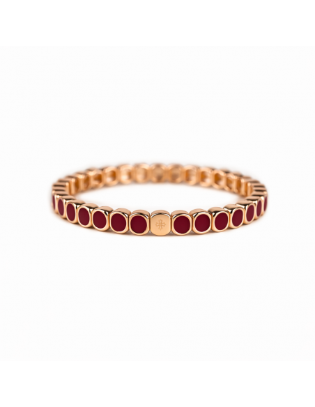 Bracelet Métal émaillé Slim Bordeaux