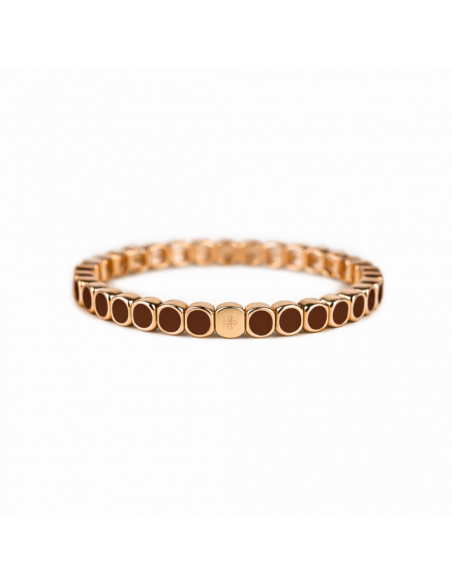 Bracelet Métal émaillé Slim Chocolat