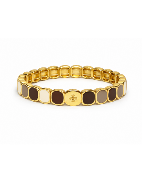 Bracelet Métal émaillé Medium Lueur de Moka