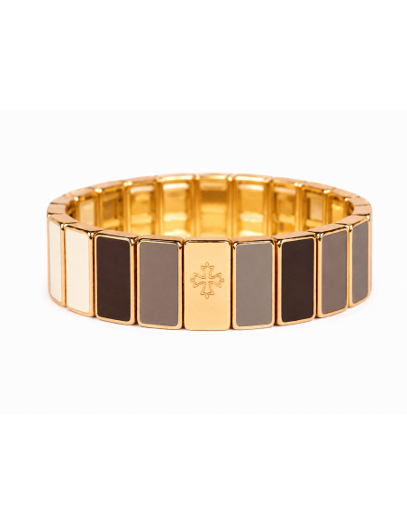Bracelet Métal émaillé Prestige Lueur de Moka