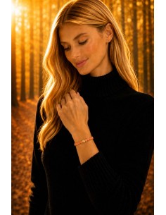 Bracelet Métal émaillé Slim Abricot 2