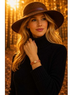 Bracelet Métal émaillé Bold Abricot 2