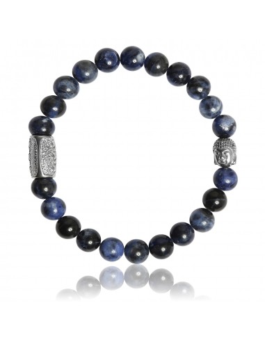 Bracelet Sodalite Africaine et Bouddha