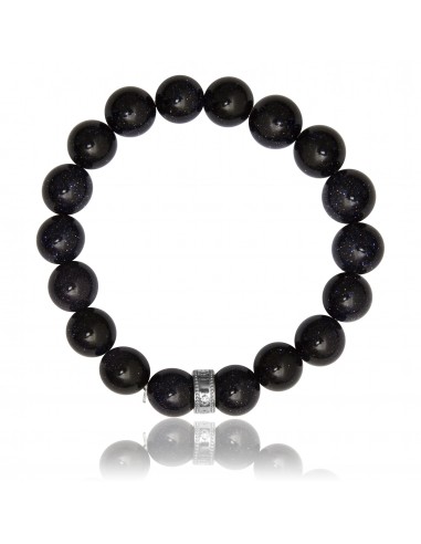 Bracelet 12 mm Pierre de Sable Bleu