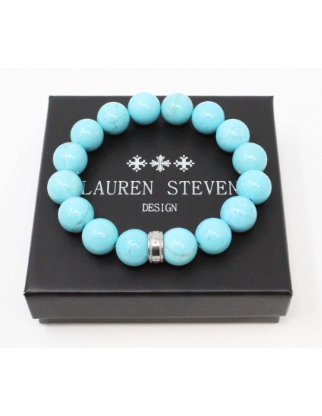 Bracelet Pierres 12 mm Turquoise