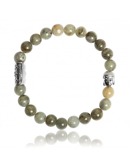 Bracelet Labradorite et Bouddha