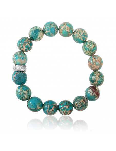 Bracelet 12 mm Turquoise Sea Jasper