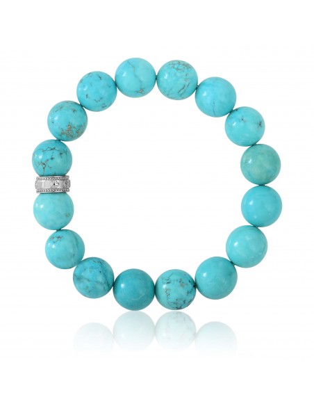 Bracelet Pierres 12 mm Turquoise