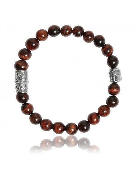 Bracelet Red Tiger Eye with Buddha