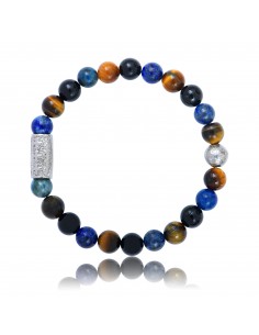 Bracelet Black Agate / Lapis Lazuli / Tiger Eye