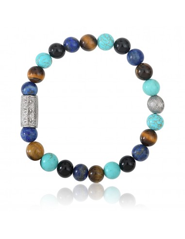 Bracelet Turquoise / Black Agate / Lapis Lazuli / Tiger Eye and Prosperity