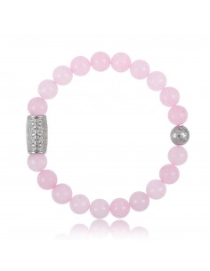 Bracelet 8mm Quartz Rose