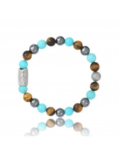 Bracelet Turquoise / Tiger Eye / Hematite and Prosperity