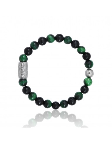 Bracelet Black Agate / Green Tiger Eye / Prosperity