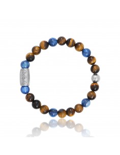 Bracelet Tiger Eye / Kyanite / Prosperity