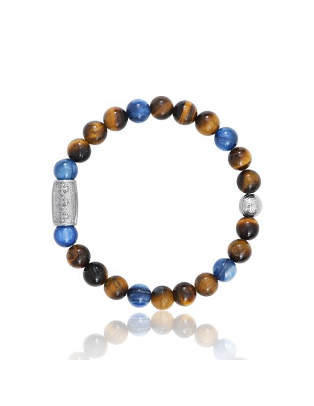 Bracelet Tiger Eye / Kyanite / Prosperity
