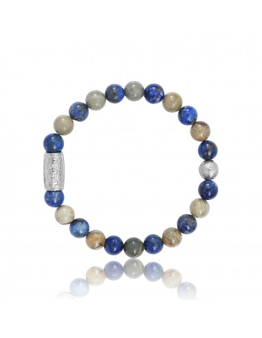 Bracelet Silver Leaf / Lapis Lazuli / Prosperity