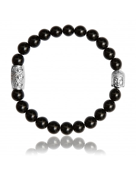 Bracelet Black Agate with Buddha